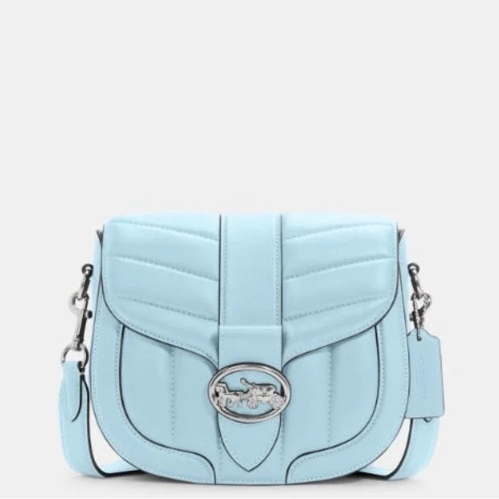 Coach Georgie Saddle Bag light Blue